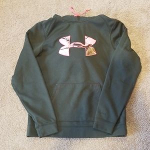 Under armor ladies pink camo hoodie sz med